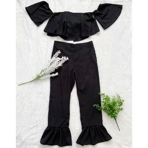 NWT F21 Flounce Top & Pants Matching Set